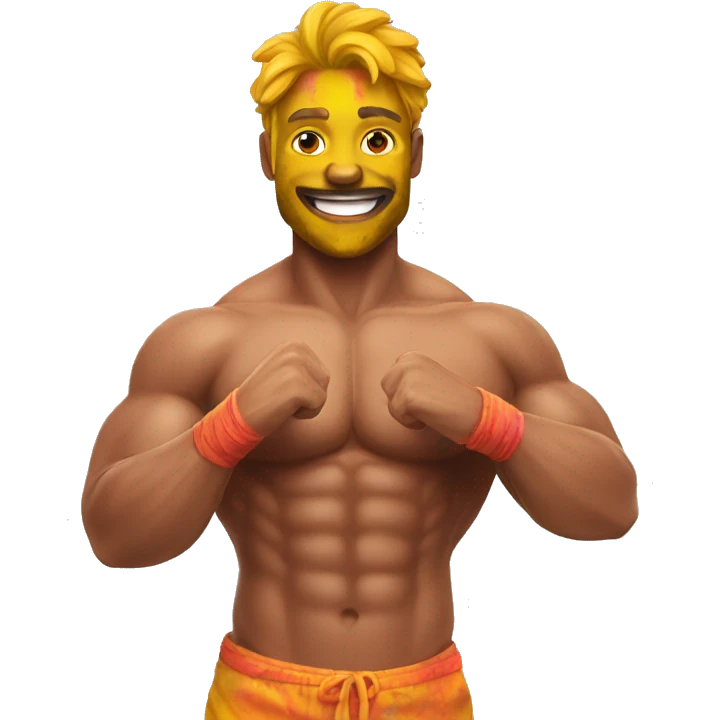 Happy holi muscles  emoji