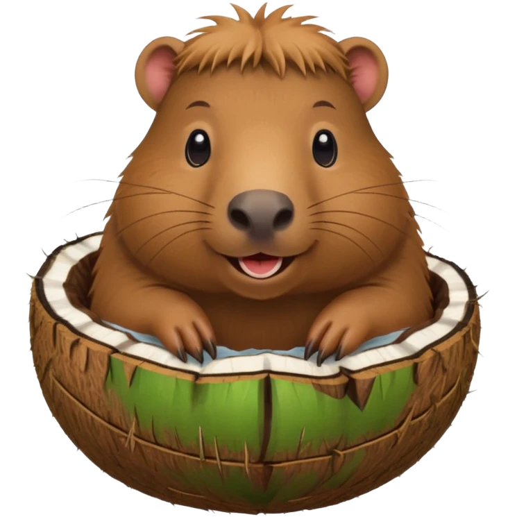 capybara wearing coconut shell  emoji
