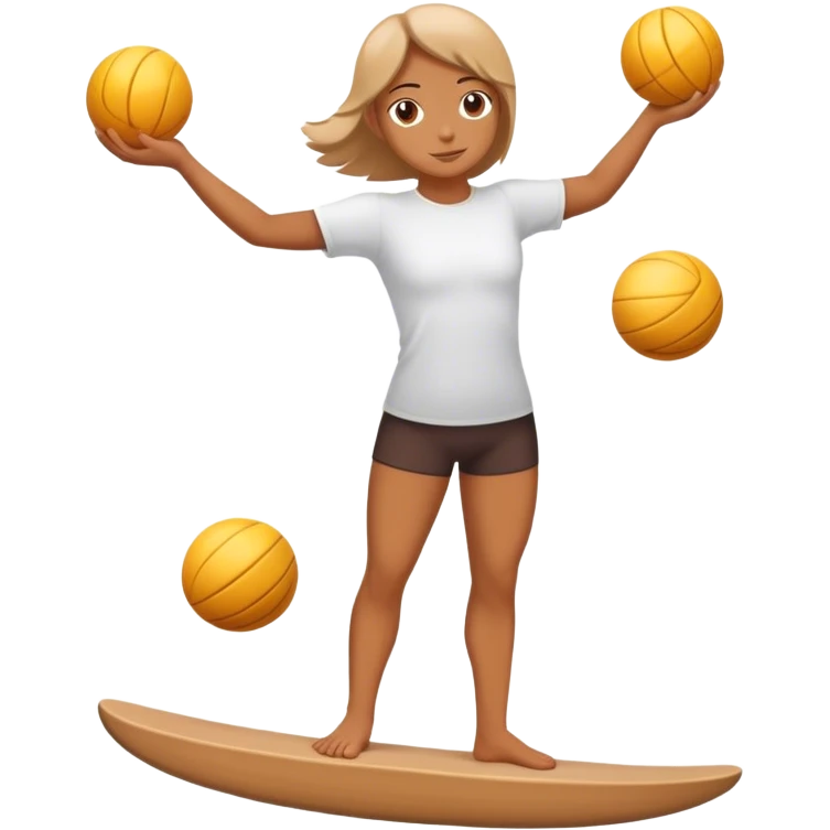 balance and stability in a person emoji