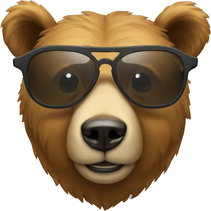 sunglasses bear emoji