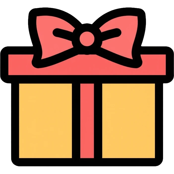 gift box with bow emoji