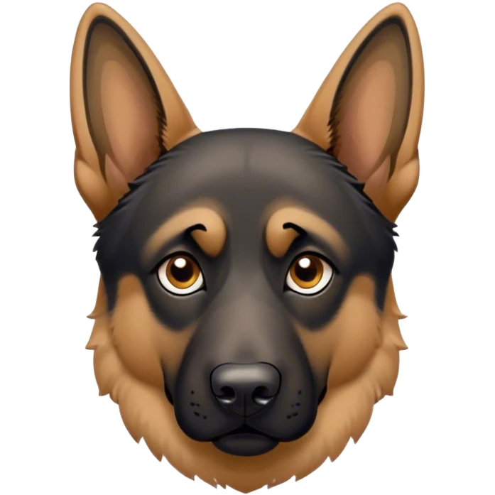 Cinematic Grumpy Tan/Black German Shepherd Portrait Emoji, Head tilted slightly with a deeply unimpressed expression, featuring a thick tan coat with a distinct black saddle and a furrowed brow, large, droopy brown eyes narrowed into an unamused glare, ears slightly drooping in exasperation, Simplified yet comically expressive features, highly detailed, glowing with a dry, sarcastic glow, high shine, effortlessly judgmental yet dignified, stylized with a touch of cynicism, bright but brooding, soft glowing outline, capturing the essence of an eternally unimpressed yet endearing guardian, so lifelike it feels like it could sigh heavily at you in disdain at any moment! emoji