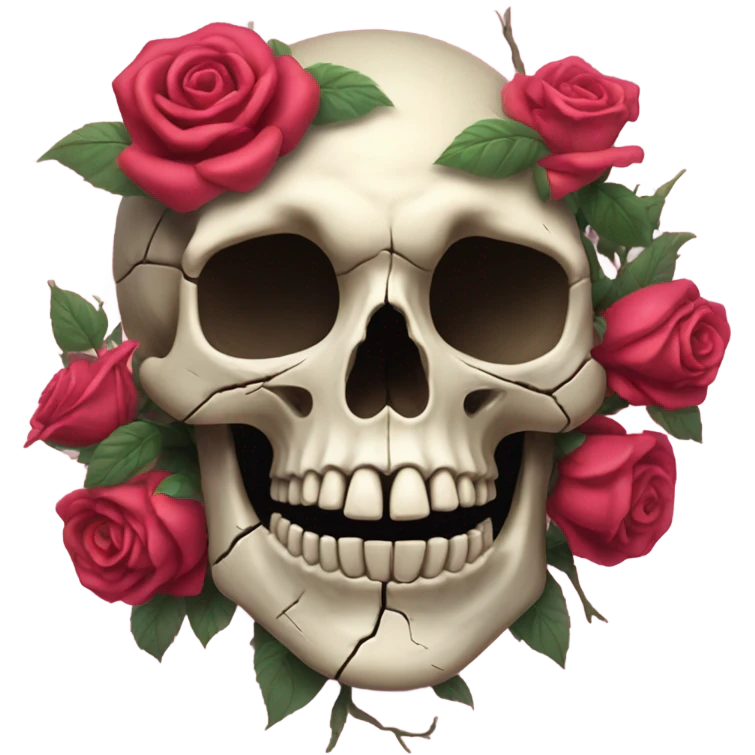 skull and roses  emoji