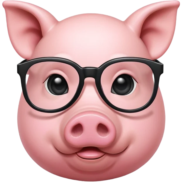 Cerdo con lentes negros  emoji