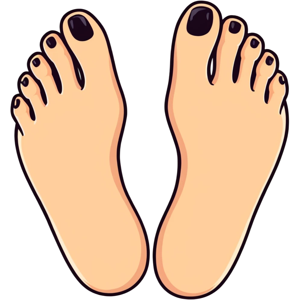 toes wide spread emoji