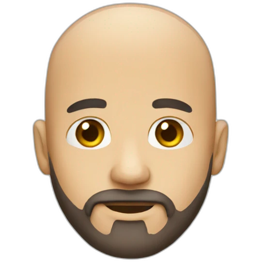 Bald with beard emoji