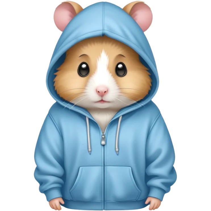 Hamster wearing hoodie  emoji