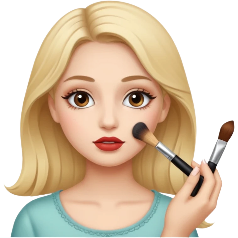 girl making make up emoji