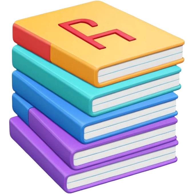 a stack of alphabet flashcards emoji