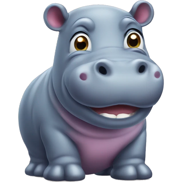 The hippo is cute emoji
