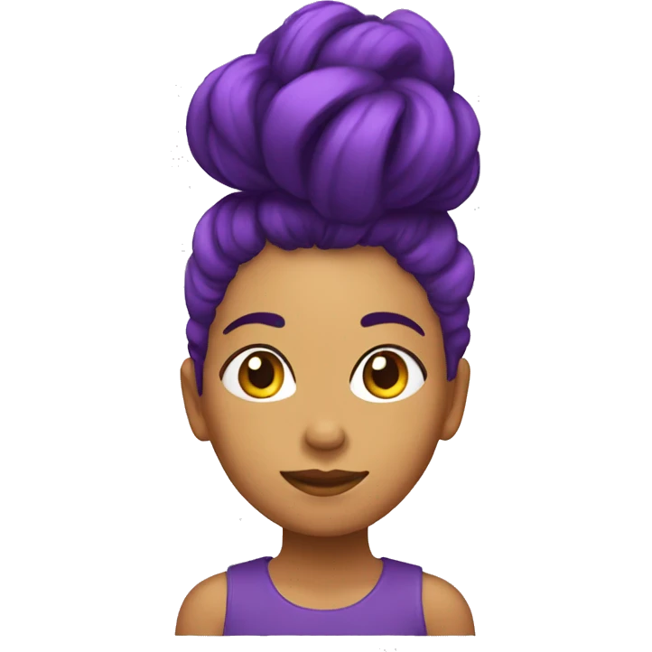 Chica con el pelo morado emoji
