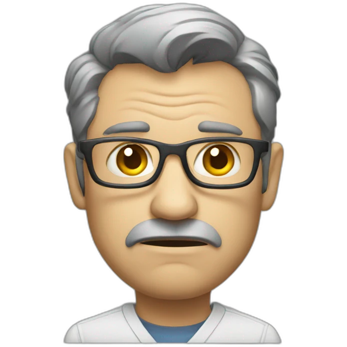 Grumpy bioinformatician emoji