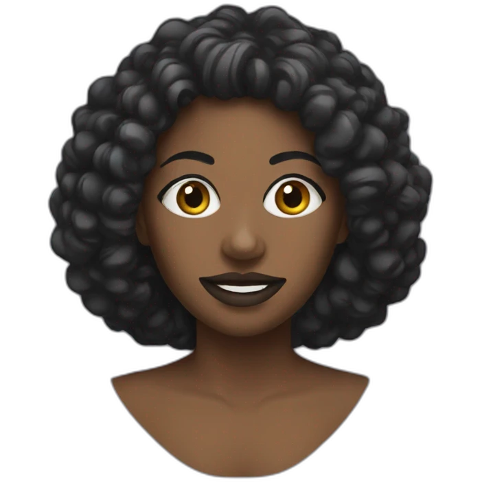 black woman mask emoji