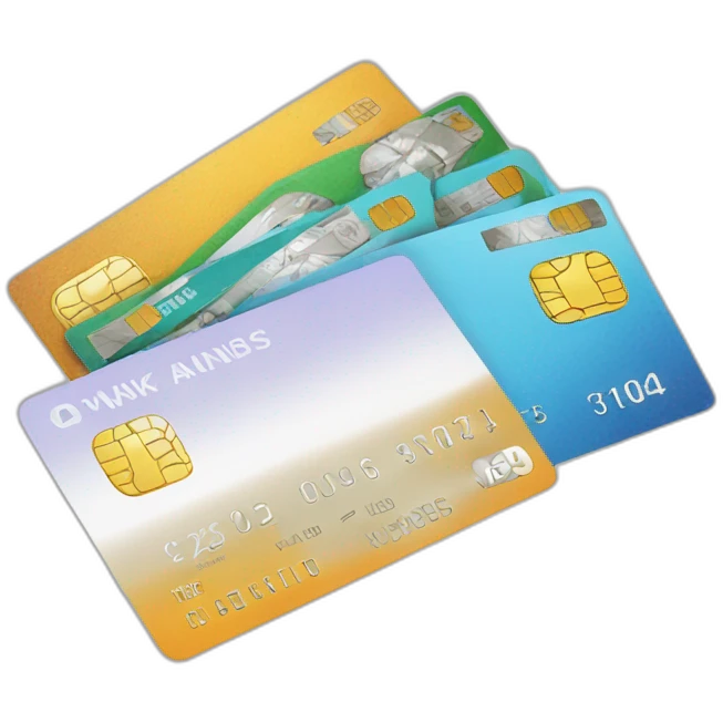 stack of 3 bank cards emoji