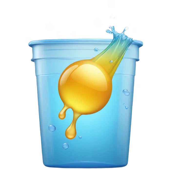 Clear juice dripping emoji