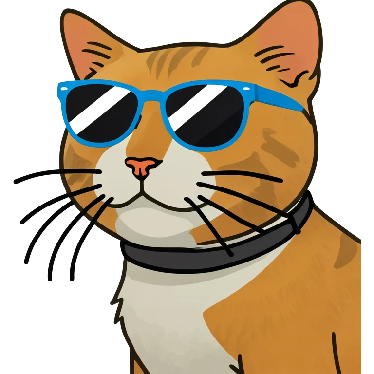 Cat with sunglasses emoji