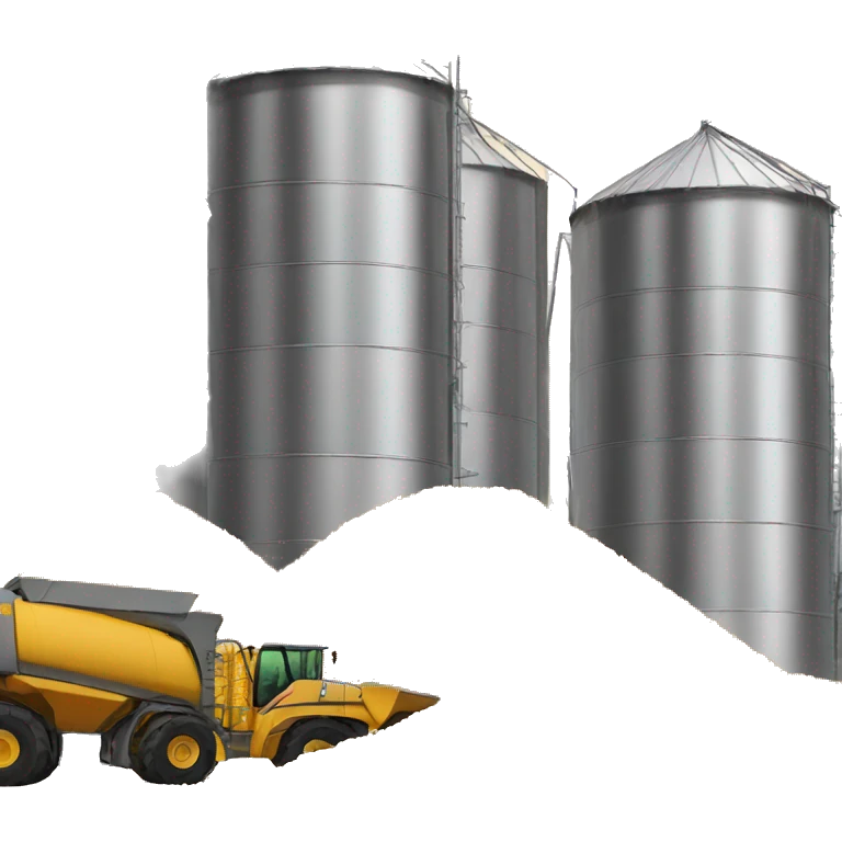 Unit with racks to load bulk corn heading to a grain silo  emoji