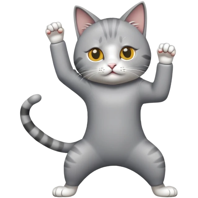 Cat doing the dab emoji