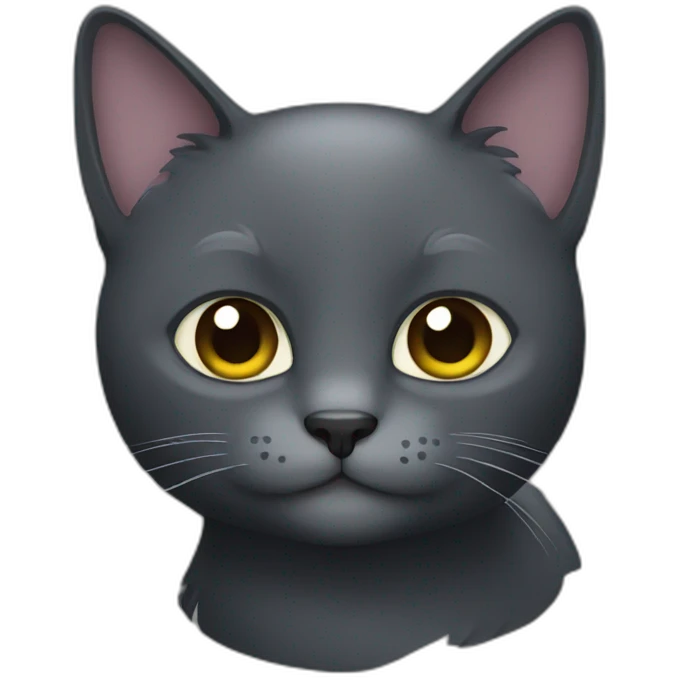Dark grey cat emoji