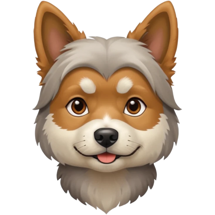 Old yorkie with a huskey emoji