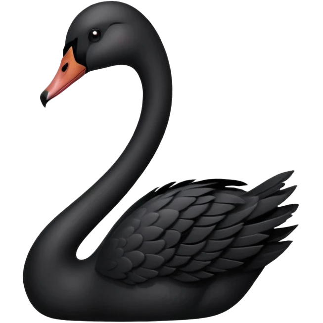 A black colour swan facing towards right side emoji
