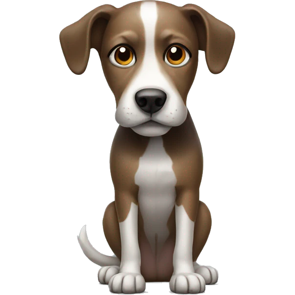 Dog with ball head emoji