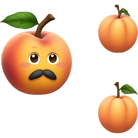 Peach with beard emoji