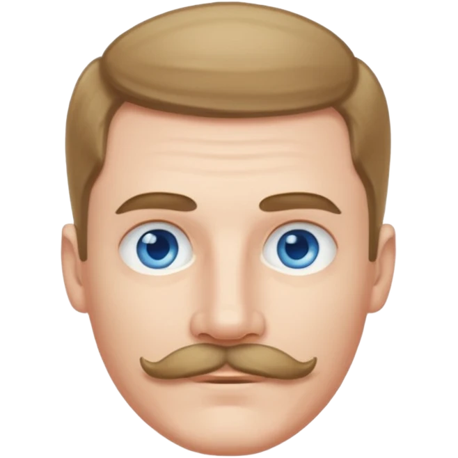 White man white mustache   emoji