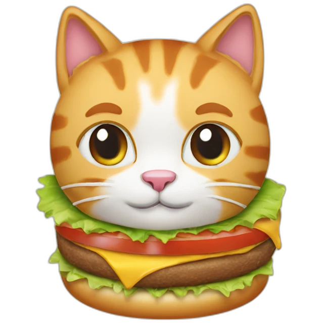 cat burger emoji