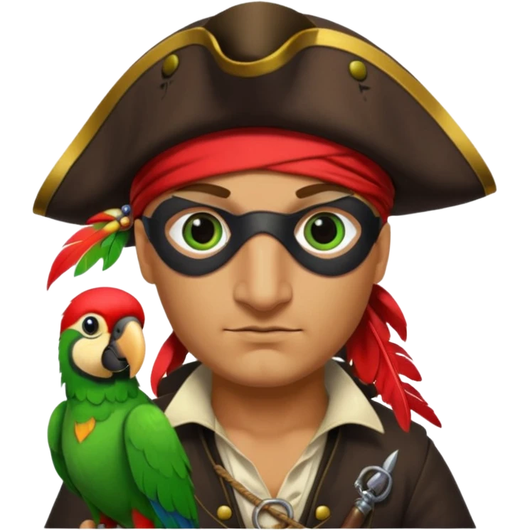 pirate and parrot emoji