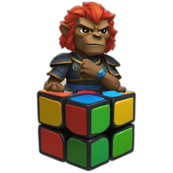 Ganondorf solve a rubik's cube emoji