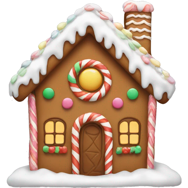 Cute gingerbread house emoji