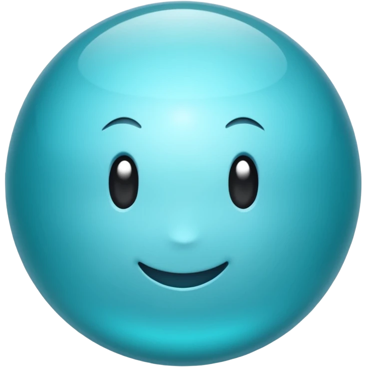 aqua color sphere emoji