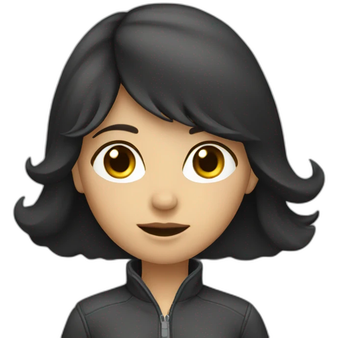 dark hair girl driver emoji