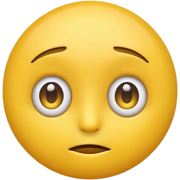 yellow emoji face doing a sideeye, exaggerated eyes emoji