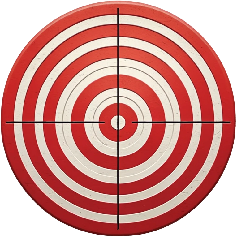 Red-white bullseye target board emoji