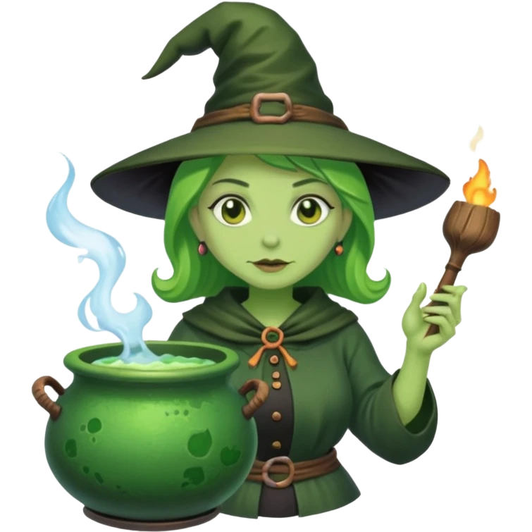 green witch cooking potion emoji