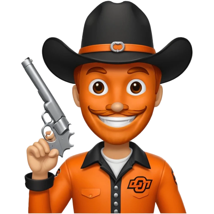 Oklahoma state pistol pete emoji