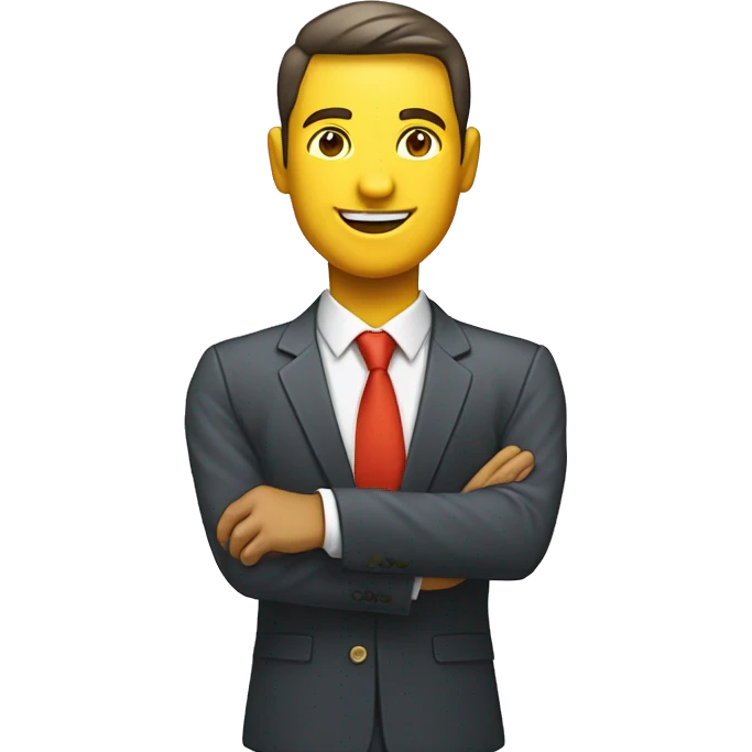 Create a unique illustrated avatar of an ambitious businessman holding a trophy, representing “Entrepreneurs.” Use vibrant colors and clear expressions. emoji