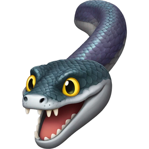 Feliz serpente cor cinza emoji