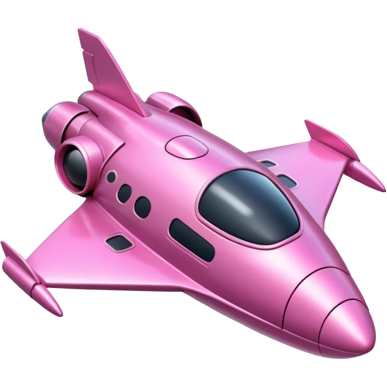 Pink spaceship emoji