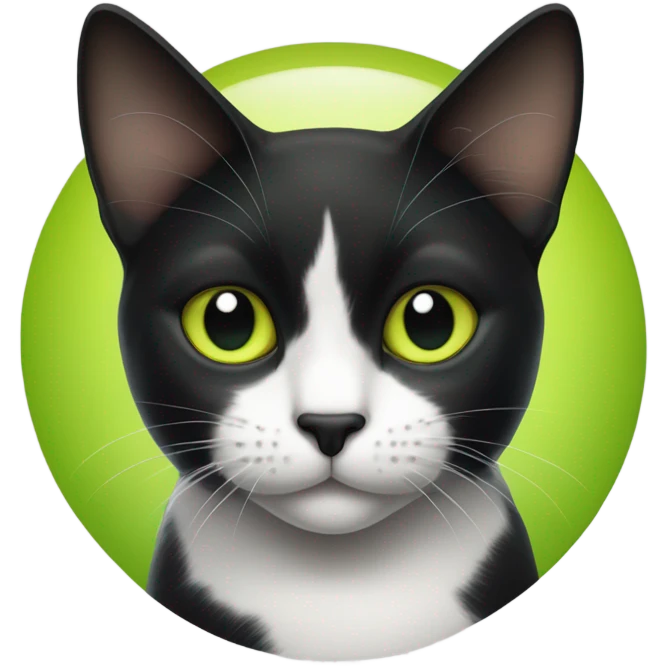 Black and white cat emoji