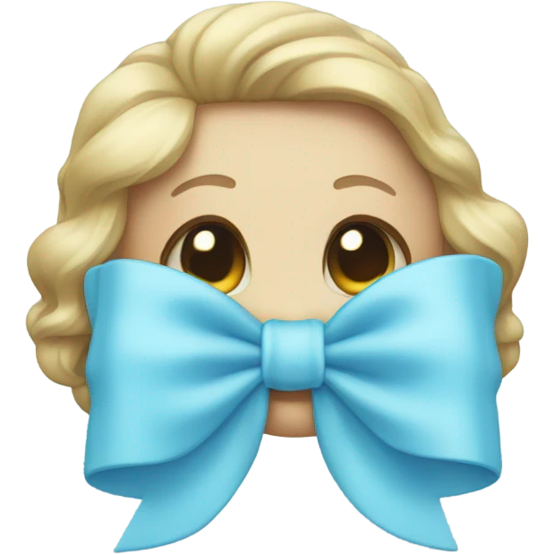 lt blue bow emoji