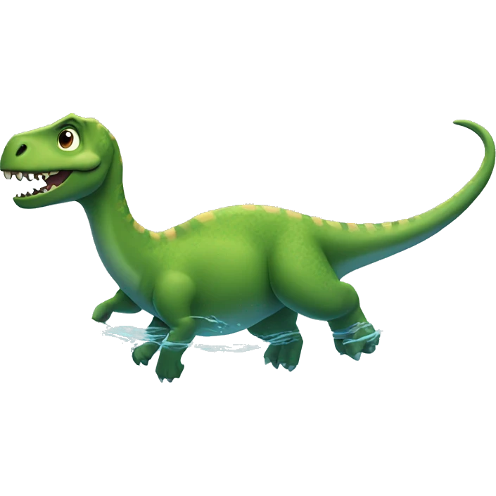 Dinosaur  swims emoji