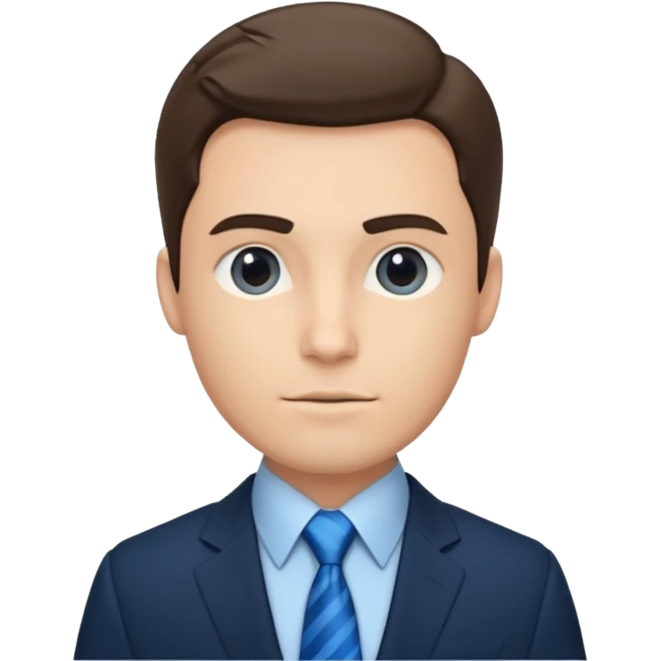 guy with suit and blue tie emoji