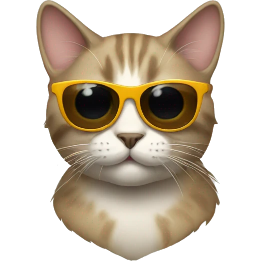 Cat with sunglasses emoji
