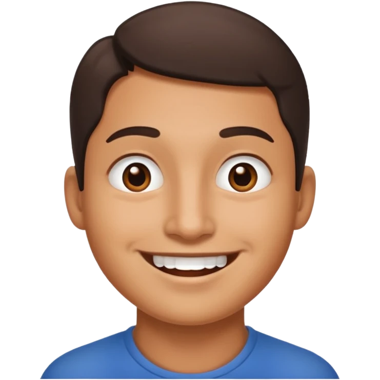 Smiling face with mole on chin emoji