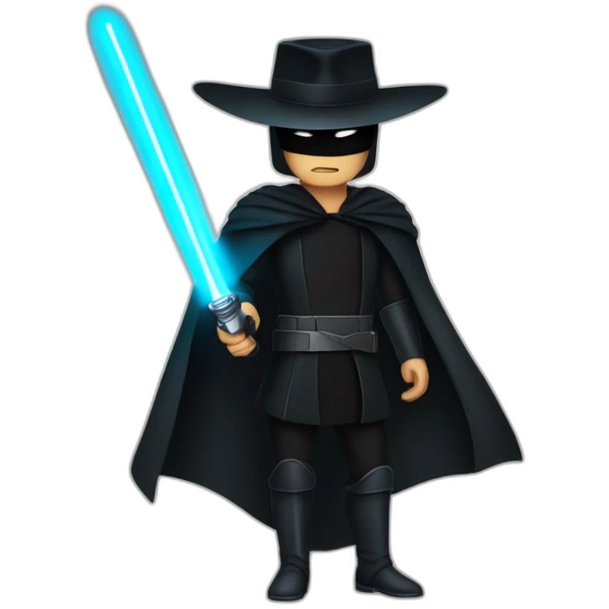 zorro with a light saber emoji