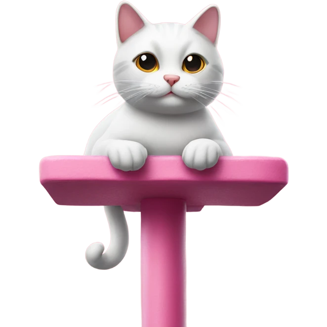 cat on top of pink playground emoji