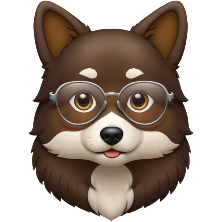 Chien glasse emoji